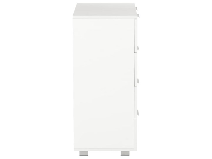 vidaXL Komoda biała na wysoki połysk, 60x35x80 cm, płyta wiórowa Płyta MDF Szerokość 60 cm Z szufladami Szerokość 105 cm Głębokość 35 cm Kolor Biały Kategoria Komody