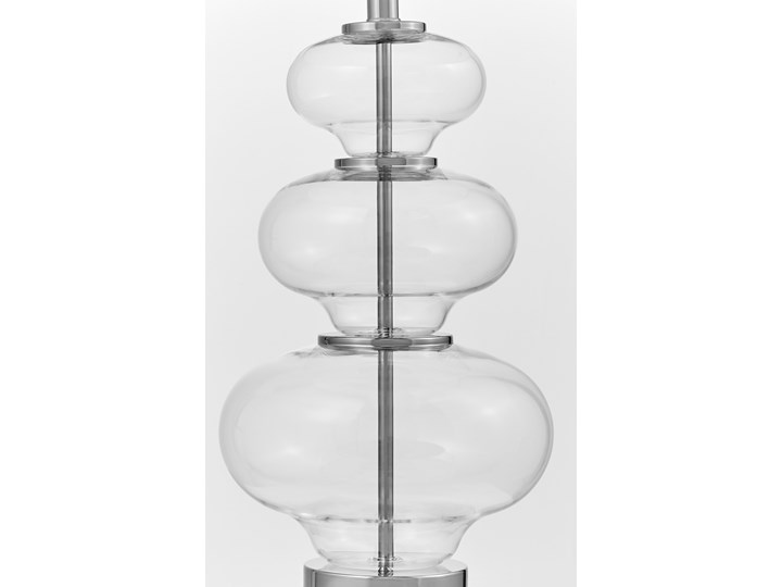 LAMPA NOCNA GLAMOUR BIAŁA BRISTON Kategoria Lampy stołowe Lampa z kloszem Metal Lampa z abażurem Szkło Tkanina Wysokość 71 cm Styl Nowoczesny