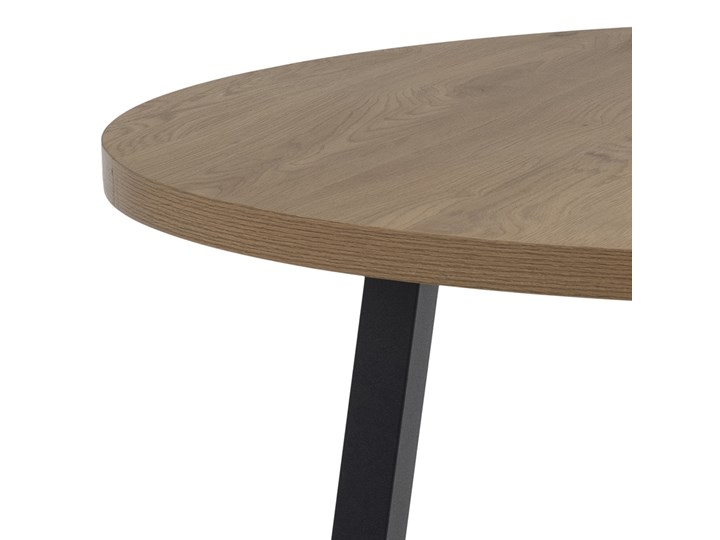 Okrągły stół do jadalni w stylu industrialnym Mallow Drewno Pomieszczenie Stoły do jadalni Wysokość 120 cm Wysokość 75 cm Metal Styl Skandynawski