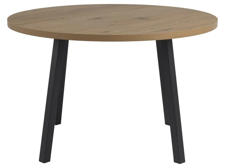 Okrągły stół do jadalni w stylu industrialnym Mallow Wysokość 120 cm Wysokość 75 cm Drewno Metal Kolor Beżowy Średnica 120 cm