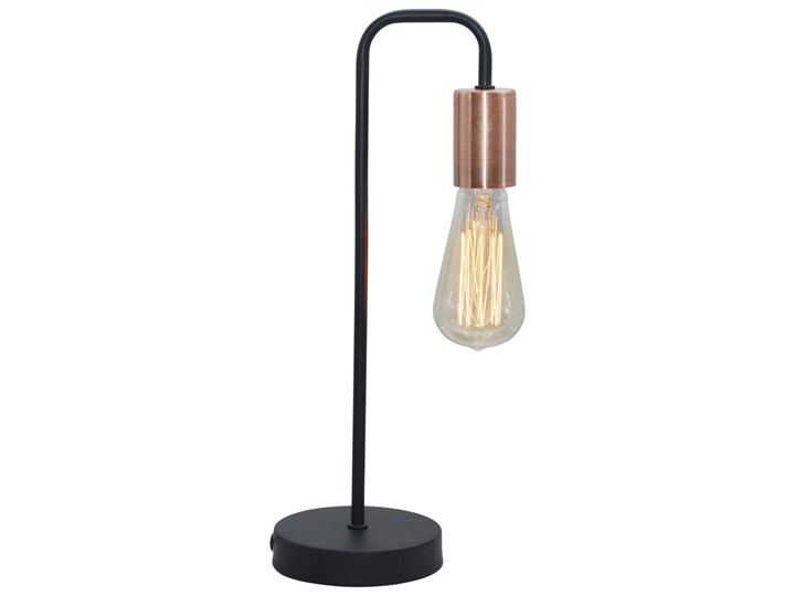 Stojąca LAMPKA biurkowa HERPE 41-66862 Candellux industrialna LAMPA nocna loft miedź czarna Lampa biurkowa Pomieszczenie Sypialnia