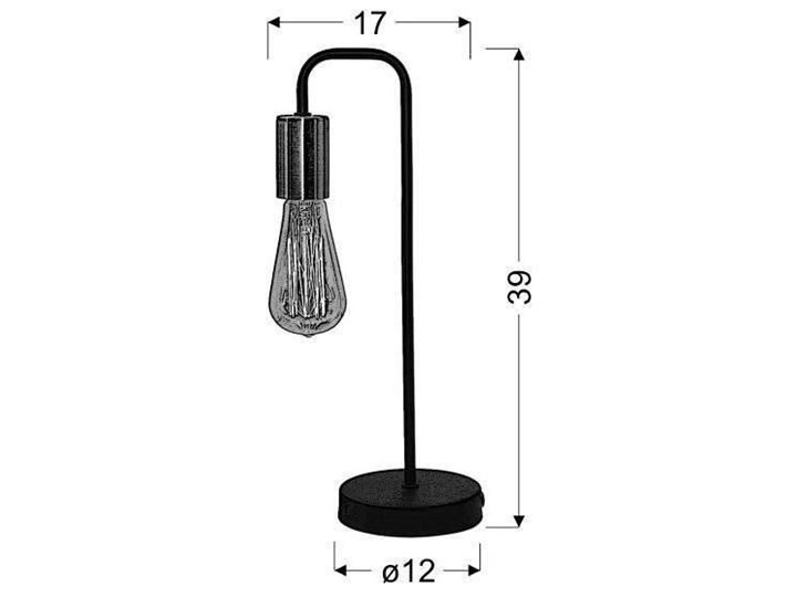 Stojąca LAMPKA biurkowa HERPE 41-66862 Candellux industrialna LAMPA nocna loft miedź czarna Lampa biurkowa Kategoria Lampy stołowe