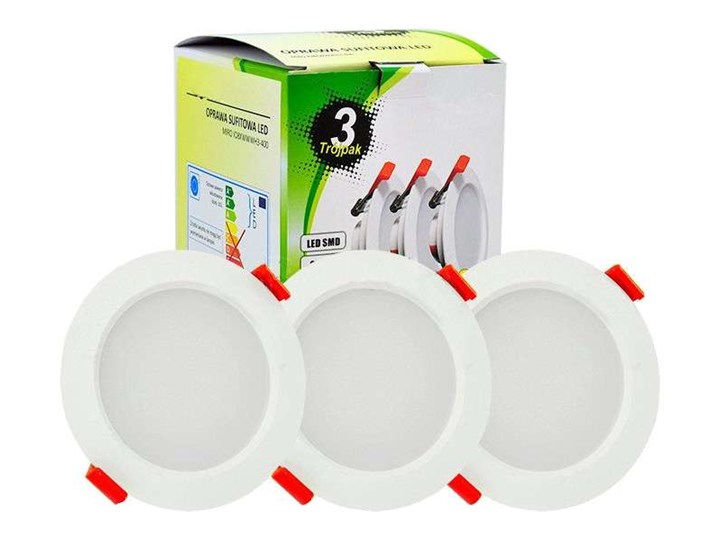 Wpuszczane LAMPY sufitowe MIRO 304605 Polux zestaw 3 podtynkowych OPRAW okrągłych LED 18W 3000K do zabudowy IP44 białe Oprawa wpuszczana Okrągłe Oprawa stropowa Kolor Biały Oprawa led Kategoria Oprawy oświetleniowe