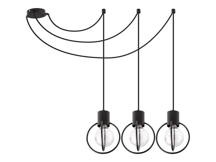 Druciana LAMPA wisząca AURA KOŁO 31085 Sigma industrialna OPRAWA zwis PAJĄK metalowy drut loft czarny Lampa druciana Lampa pająk Styl Industrialny Kategoria Lampy wiszące