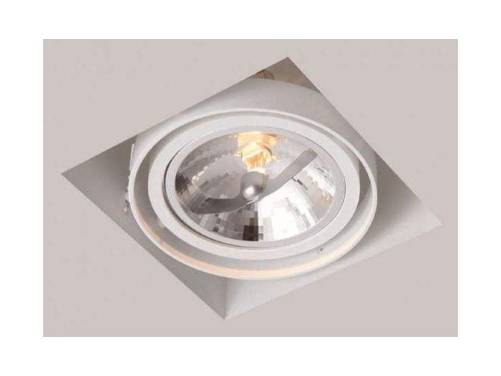 Oczko LAMPA sufitowa KOMORO 7322 Shilo regulowana OPRAWA podtynkowa WPUST kwadratowy do zabudowy bia ...