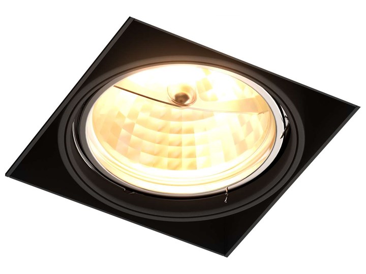 Wpust LAMPA sufitowa ONEON 94363-BK Zumaline metalowa OPRAWA kwadratowa do zabudowy czarny