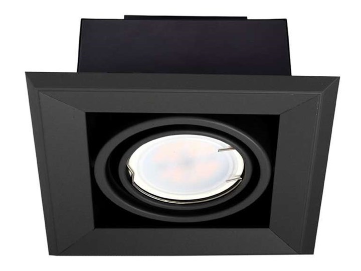 Podtynkowa LAMPA sufitowa BLOCCO ML472 Milagro metalowa OPRAWA LED 7W 3000K oczko do wbudowania kwadratowe czarne Oprawa stropowa Kolor Czarny
