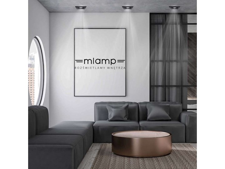 Podtynkowa LAMPA sufitowa BLOCCO ML472 Milagro metalowa OPRAWA LED 7W 3000K oczko do wbudowania kwadratowe czarne Oprawa stropowa Kolor Czarny