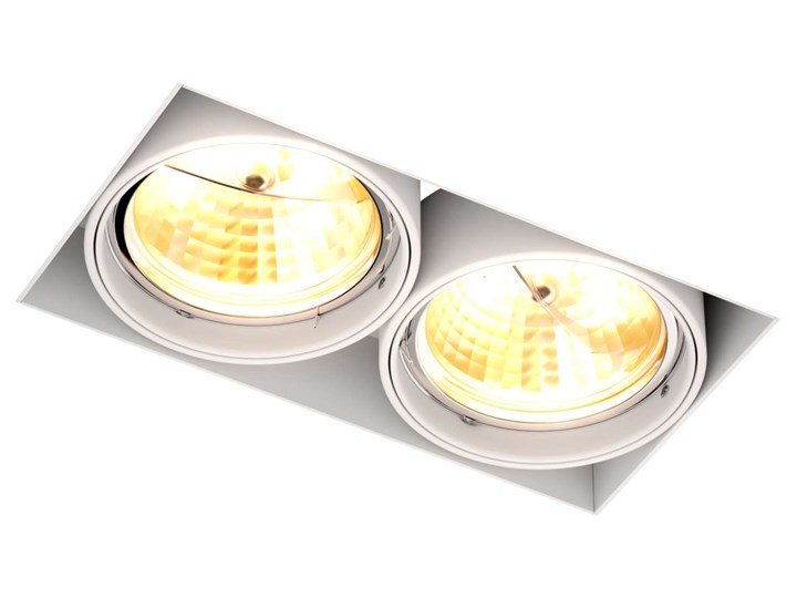Wpust LAMPA sufitowa ONEON 94364-WH Zumaline metalowa OPRAWA prostokątna do zabudowy biała Kolor Biały Prostokątne Oprawa stropowa Kategoria Oprawy oświetleniowe