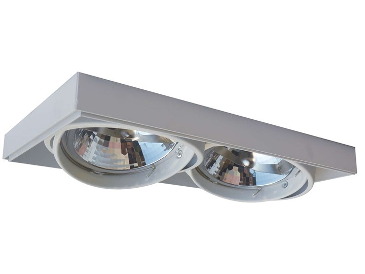 Wpust LAMPA sufitowa ONEON 94364-WH Zumaline metalowa OPRAWA prostokątna do zabudowy biała Oprawa stropowa Prostokątne Kolor Biały