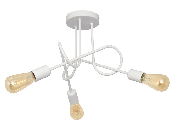 Lampa biała OXFORD W-2016/3 WT Lampa designerska Metal Pomieszczenie Salon