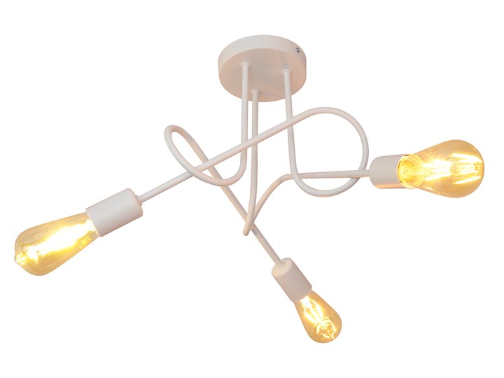 Lampa biała OXFORD W-2016/3 WT Lampa designerska Metal Pomieszczenie Jadalnia