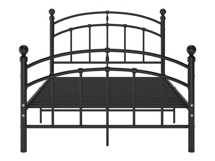vidaXL Rama łóżka, czarna, metalowa, 120 x 200 cm Łóżko metalowe Rozmiar materaca 120x200 cm Kolor Czarny