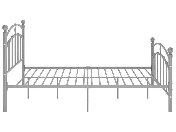 vidaXL Rama łóżka, szara, metalowa, 120 x 200 cm Łóżko metalowe Rozmiar materaca 120x200 cm
