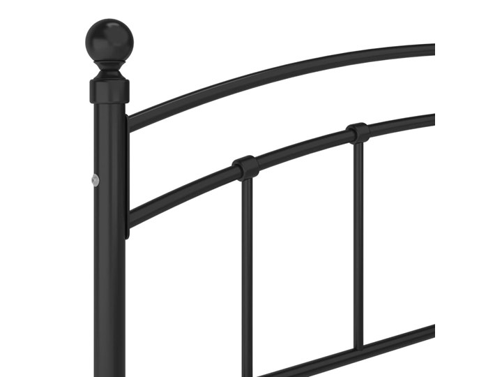 vidaXL Rama łóżka, czarna, metalowa, 140 x 200 cm Łóżko metalowe Rozmiar materaca 140x200 cm Kolor Czarny