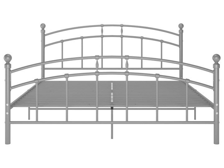 vidaXL Rama łóżka, szara, metalowa, 140 x 200 cm Łóżko metalowe Rozmiar materaca 140x200 cm