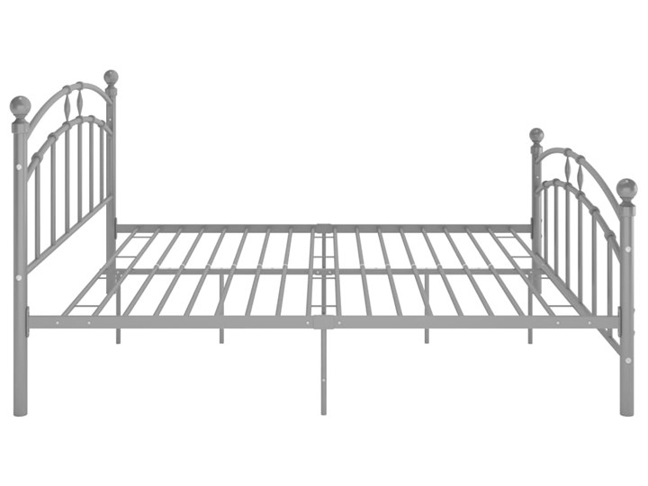 vidaXL Rama łóżka, szara, metalowa, 140 x 200 cm Łóżko metalowe Kategoria Łóżka do sypialni