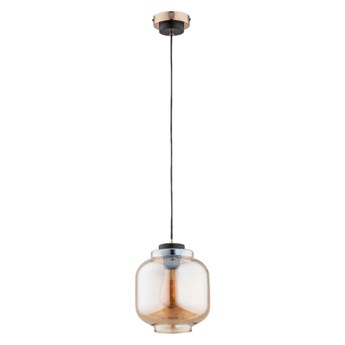 Lampa wisząca do salonu LATOR E27 wys. 67cm | bursztyn