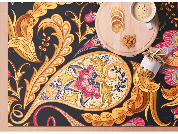 Modny uniwersalny dywan winylowy Kolorowy Paisley 60x90 cm 80x120 cm Dywany Syntetyk Prostokątny Kolor Wielokolorowy