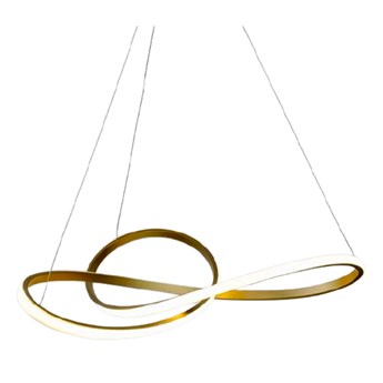 Wavy 80 - żyrandol LED 80cm pierścień złoty mat