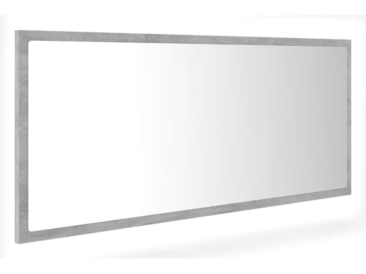 vidaXL Lustro łazienkowe z LED, szarość betonu, 100x8,5x37 cm, płyta Prostokątne Ścienne Styl Nowoczesny