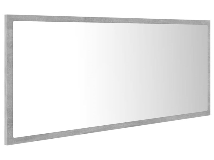 vidaXL Lustro łazienkowe z LED, szarość betonu, 100x8,5x37 cm, płyta Ścienne Pomieszczenie Łazienka Prostokątne Styl Nowoczesny