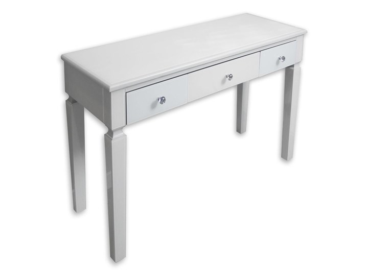 Konsola toaletka nowoczesna lustrzana szklana Florence biała 46/76/120 cm Styl Tradycyjny Z szufladą Szkło Płyta MDF Lustro Głębokość 46 cm Pomieszczenie Przedpokój