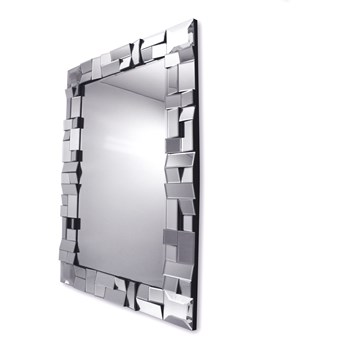Lustro prostokątne nowoczesne w ramie z lustrzanych elementów Zuza 80/120 cm