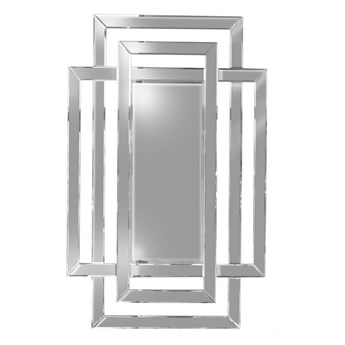 Lustro prostokątne nowoczesne w ramie z małych luster Zita 80/120 cm