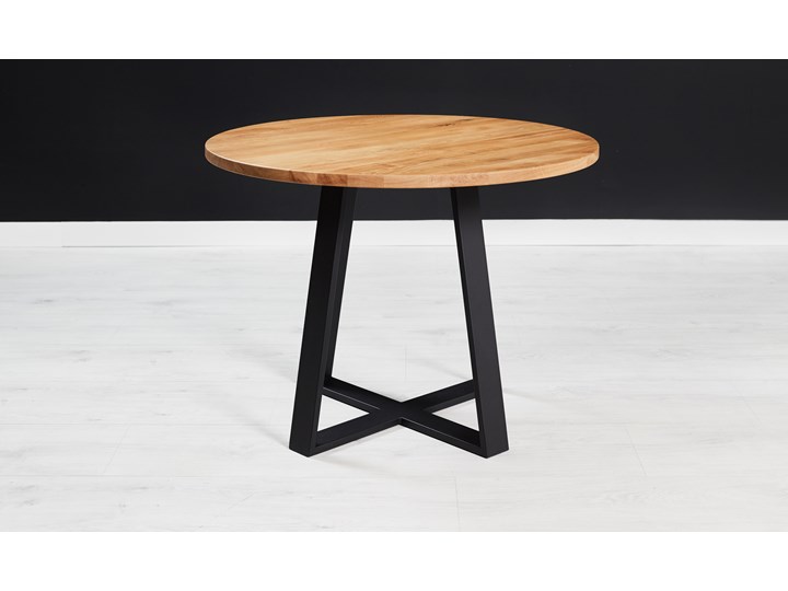 Stół okrągły industrialny Cloud Dąb 110 cm Drewno Kategoria Stoły kuchenne Kolor Beżowy