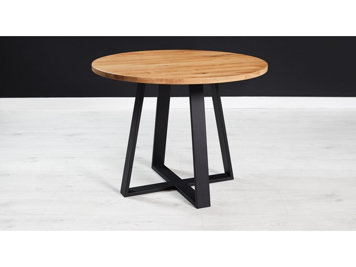 Stół okrągły industrialny Cloud Dąb 100 cm Lakier matowy Kategoria Stoły kuchenne Drewno Metal Pomieszczenie Stoły do salonu