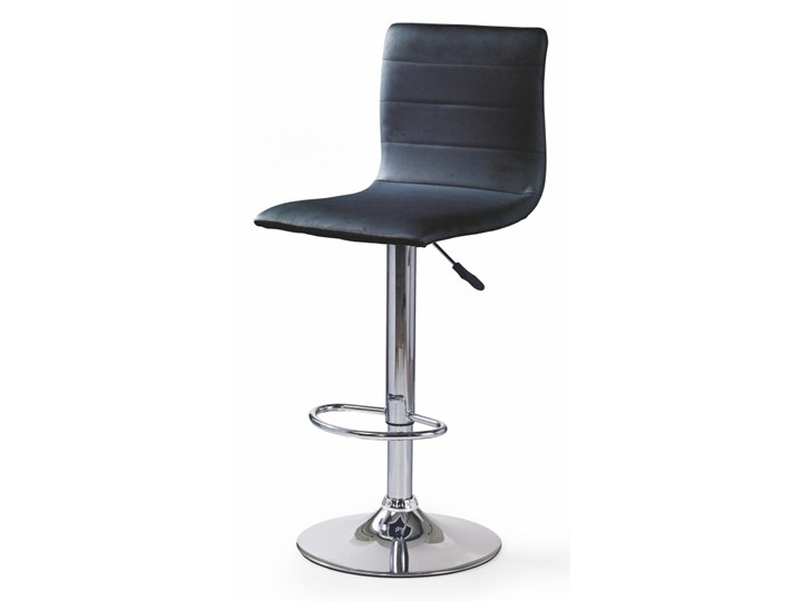 SELSEY Hoker Roxal czarny Wysokość 115 cm Skóra ekologiczna Metal Pomieszczenie Kuchnia Głębokość 48 cm Rodzaj(n) Hokery