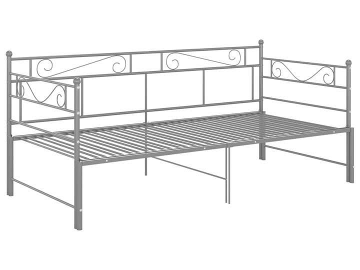 vidaXL Sofa z wysuwaną ramą łóżka, szara, metalowa, 90x200 cm Głębokość 90 cm Styl Nowoczesny Szerokość 90 cm Kategoria Sofy i kanapy
