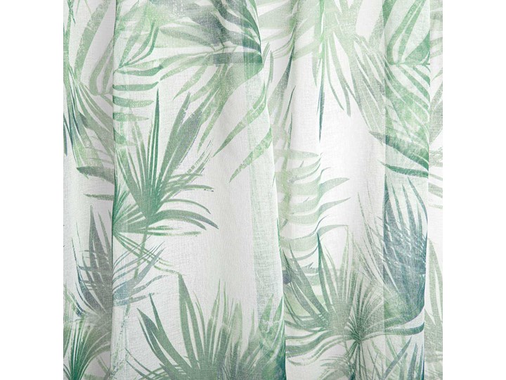 Zasłona DAIL w zielone liście 140x250 cm - Homla Kolor Zielony Poliester Wzór Nadruk