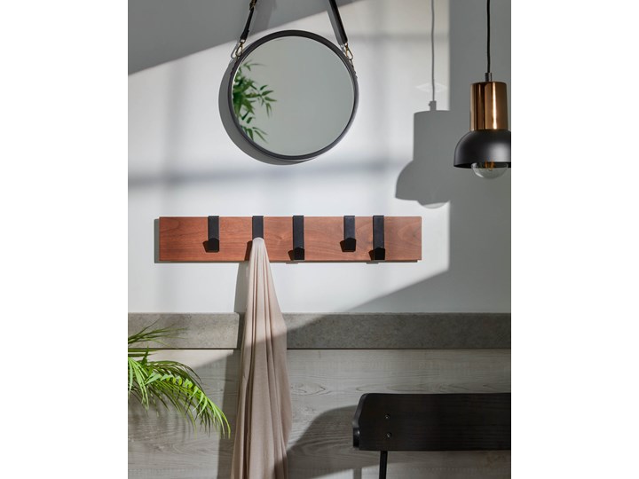 Lustro ścienne - raintree - czarny - szklo - nowoczesny Okrągłe Styl Skandynawski Lustro z ramą Kategoria Lustra