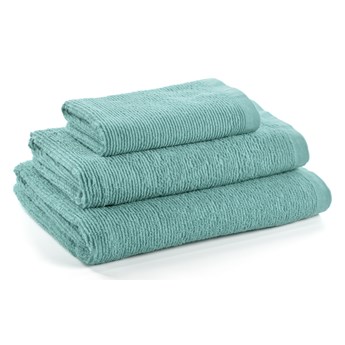 Ręcznik kąpielowy - miekki - turkusowy - tkanina - nowoczesny