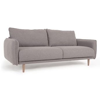 3-osobowa sofa - carlota - szary - tkanina - rustykalny