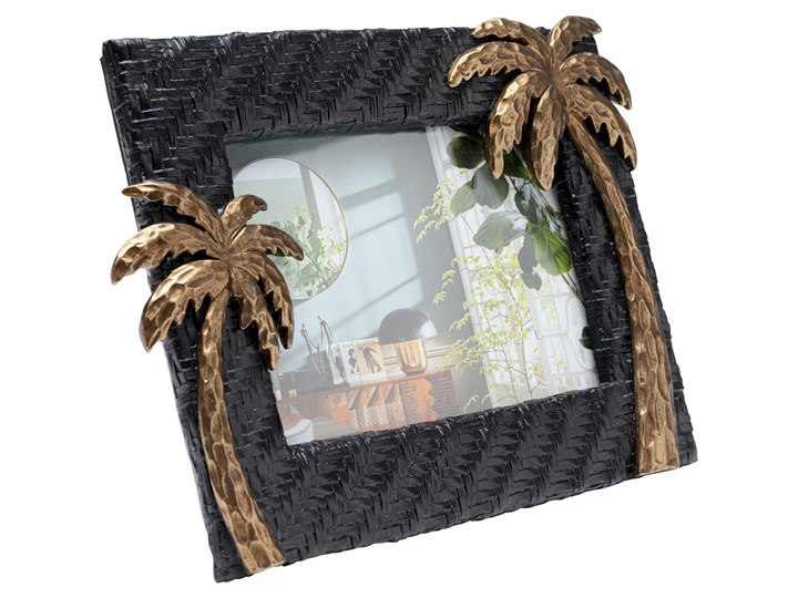 Ramka na zdjęcia Palm Beach 26x19 cm czarno-złota Kolor Czarny Kategoria Ramy i ramki na zdjęcia