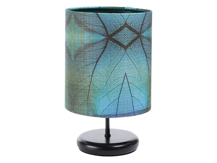 Czarna nowoczesna lampka nocna do sypialni - S390-Kerva Metal Tkanina Tworzywo sztuczne Lampa z abażurem Wysokość 32 cm Lampa nocna Pomieszczenie Salon