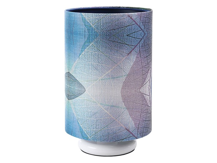 Biała nowoczesna lampka nocna tuba - S391-Kerva Metal Kategoria Lampy stołowe Tkanina Lampa z abażurem Tworzywo sztuczne Lampa nocna Wysokość 34 cm Pomieszczenie Salon