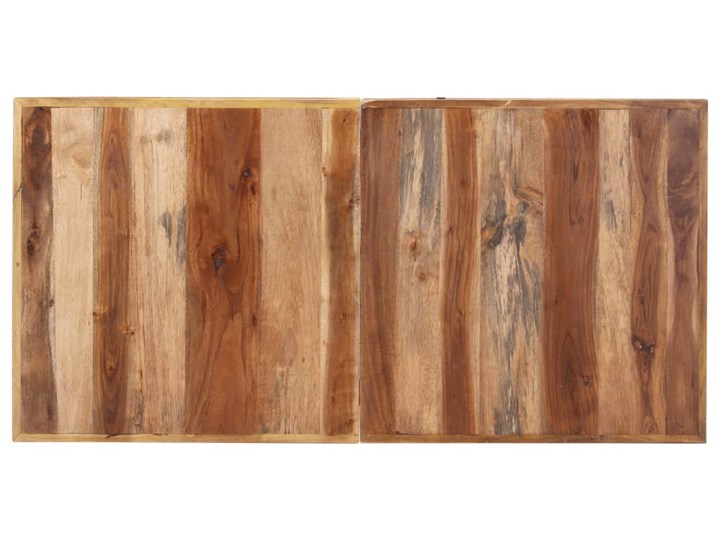 vidaXL Stół jadalniany, 140x70x75 cm, drewno stylizowane na sheesham Stal Kolor Brązowy