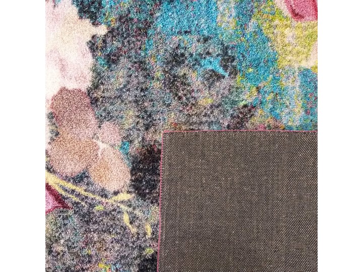 Kolorowy prostokątny dywan w kwiaty - Mildon Syntetyk Dywany 80x150 cm Pomieszczenie Sypialnia