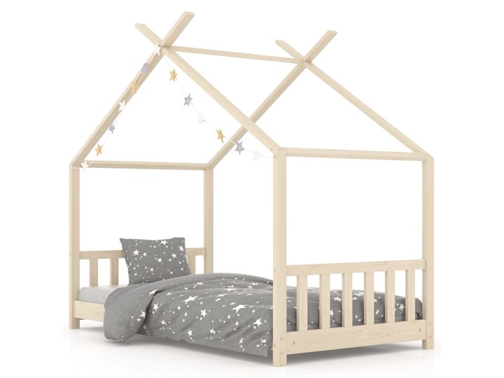 vidaXL Rama łóżka dziecięcego, lite drewno sosnowe, 70 x 140 cm Domki Płyta MDF Rozmiar materaca 70x140 cm