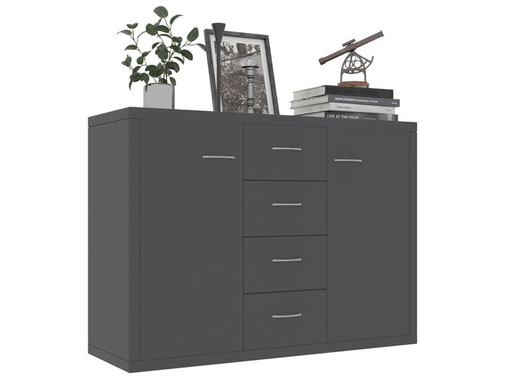 vidaXL Szafka, szara, 88 x 30 x 65 cm, płyta wiórowa Z szafkami i szufladami Głębokość 30 cm Szerokość 105 cm Pomieszczenie Salon Płyta MDF Szerokość 88 cm Pomieszczenie Pokój nastolatka