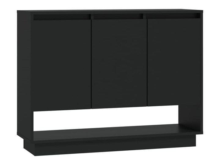 vidaXL Szafka, czarna, 97x31x75 cm, płyta wiórowa Płyta laminowana Kolor Czarny Płyta meblowa Płyta MDF Głębokość 31 cm Stojące Szerokość 97 cm Na zdjęcia Kategoria Szafki i regały