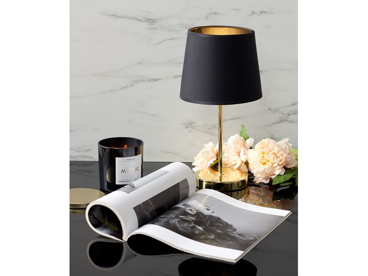 Sinsay - Lampka - Czarny Pomieszczenie Salon Lampa z abażurem Wysokość 35 cm Pomieszczenie Sypialnia