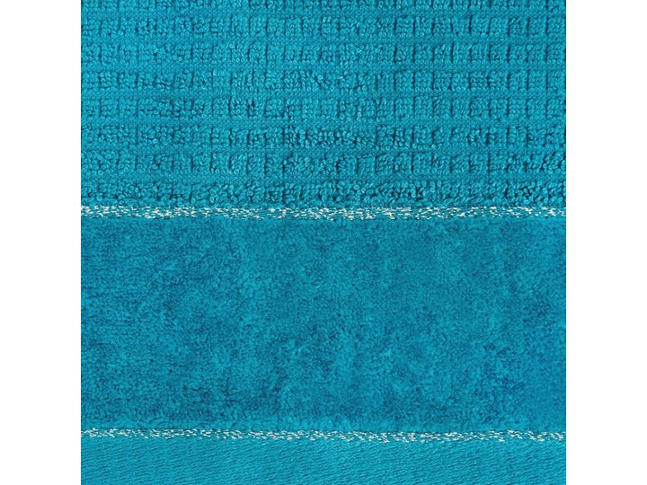 Ręcznik bawełniany z welurową bordiurą ciemnoturkusowy R166-06 Bawełna 50x90 cm 30x50 cm 70x140 cm Kategoria Ręczniki