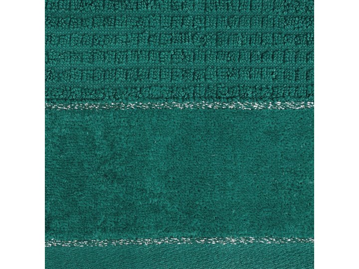 Ręcznik bawełniany z welurową bordiurą ciemnozielony R166-07 70x140 cm 50x90 cm 30x50 cm Bawełna Kategoria Ręczniki