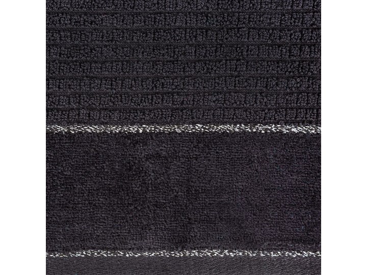Ręcznik bawełniany z welurową bordiurą czarny R166-11 Bawełna 70x140 cm 30x50 cm 50x90 cm Kategoria Ręczniki