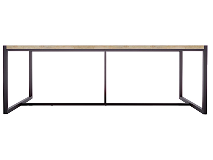 Dębowy stół industrialny - Cardan 5X Wysokość 75 cm Drewno Płyta MDF Stal Kształt blatu Prostokątny